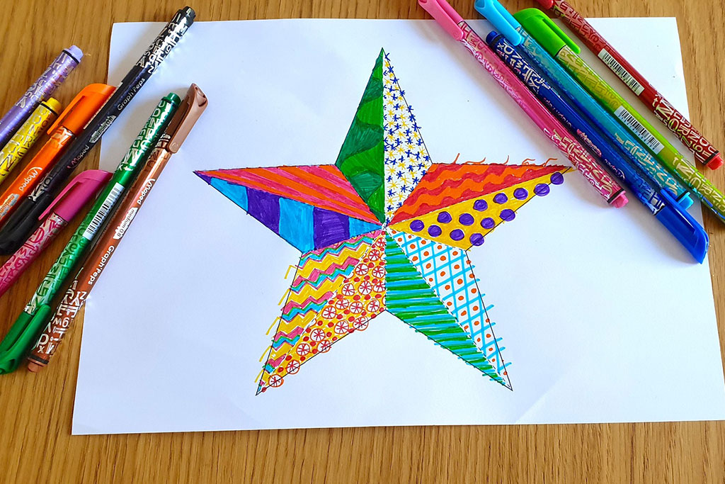 Pokolorowana gwiazda
