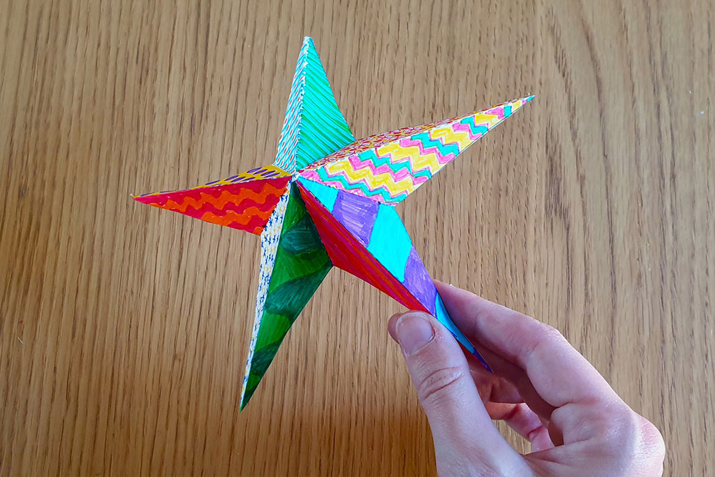 składanie gwiazdy 3d