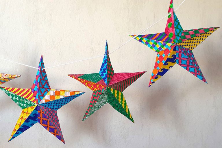 Papierowe gwiazdy 3d